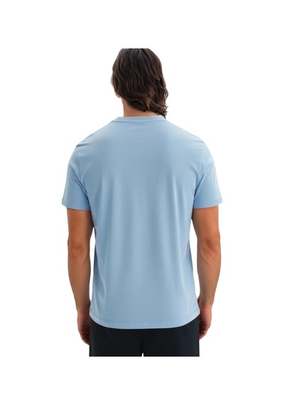 Arma Ar-ma Erkek Bisiklet Yaka Tişört Baskisiz Basic Örme Kumaş Regular Fit %100 Pamuk 30/1 Penye Süprem Y31344408202 Mavi-m2