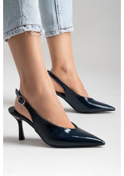 Esatsani Lacivert Rugan Arka Açık 9 Cm İnce Topuklu Özel Günler Davet Stiletto Kadın Ayakkabı Lacivert Rugan Esatsani Lacivert Rugan Arka Açık 9 Cm İnce Topuklu Özel Günler Davet Stiletto Kadın Ayakkabı Lacivert Rugan