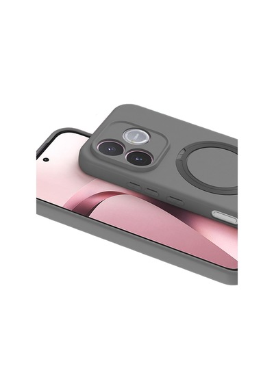Huawei Honor 600 Lite Regal Magsafe Standlı Kapak - Titan Gri Çok Renkli