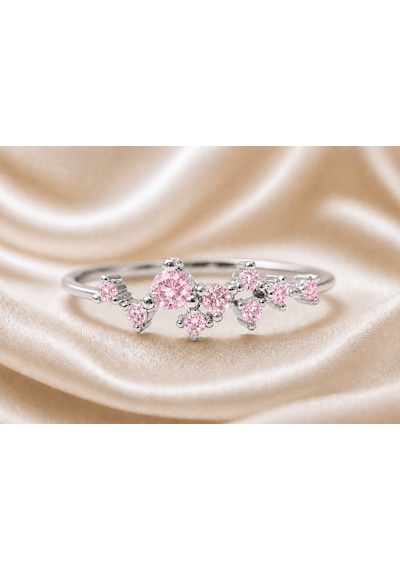 Corlu Jewellery 18 Ayar Altın Kaplama Safir Star Kadın Gümüş Yüzük
