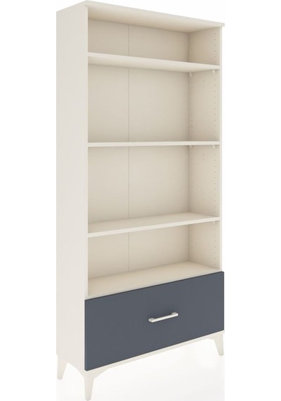 Arges Dolap 4 Raflı Tek Çekmeceli 88x30x182 Aytaşı-antrasit Aytaşı