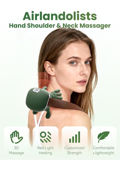 Siasoo Orijinal Biyonik 4d Shiatsu Taşınabilir Kablosuz Isıtmalı Boyun Ve Sırt Masajı Orta İnce Boyun Masajı Yoğunluğu