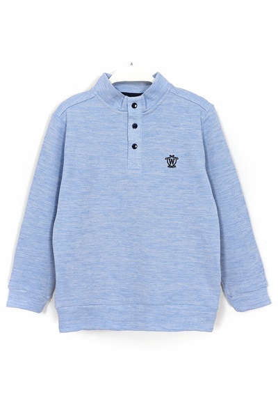 Dobakids Dik Yaka Çıtçıt Detaylı Erkek Çocuk Mevsimlik Sweatshirt 1995