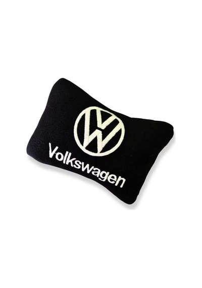 Volkswagen Nakış İşlemeli Polar Ortopedik Araç Boyun Yastığı | Koltuk Seyahat Yastığı 2’li Set