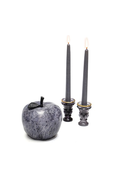 Dekoratif Black Apple Heykel 16 Cm