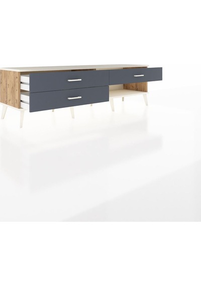 Hyperion Tv Ünitesi 3 Çekmeceli 176x44x51 Çam-aytaşı/antrasit Aytası/antrasıt Hyperion Tv Ünitesi 3 Çekmeceli 176x44x51 Çam-aytaşı/antrasit Aytası/antrasıt