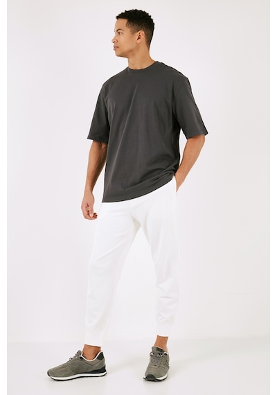 Buratti Pamuklu Oversize Bisiklet Yaka Basic Erkek T Shirt 5902365 Antrasit
