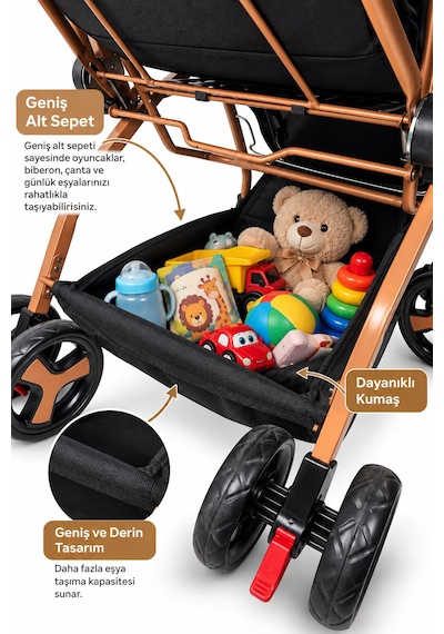 Baby Home Boss Tam Yatarlı Çift Yönlü Bebek Arabası