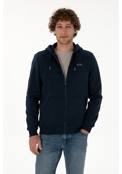U.S. Polo Assn. Erkek Regular Fit Lacivert Şardonlu Örme Hırka 50313755-VR033