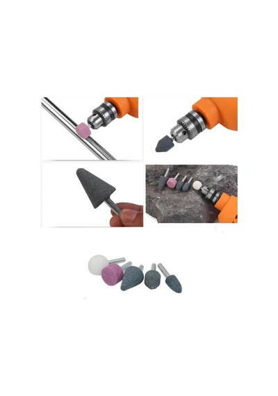 Kalıp Taşlama Makinası Aksesuarı 5 Parça Vız Vız Kalıpçı Taşlama Seti Mini Taş Zımpara Matkap Ucu Seti Mini Çapak Alma Oyma Şekil Verme Ahşap Metal Kalıpçı Seti Gravür Oyma Seti