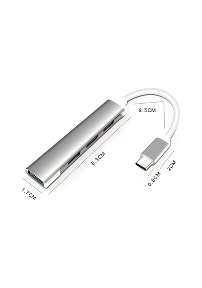 Type-C To Usb Hub 4 Port Çoklayıcı Apple Uyumlu MacBook Ile Çoğaltıcı