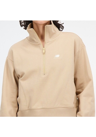 New Balance Lifestyle Kadın Sweatshirt Krem Krem