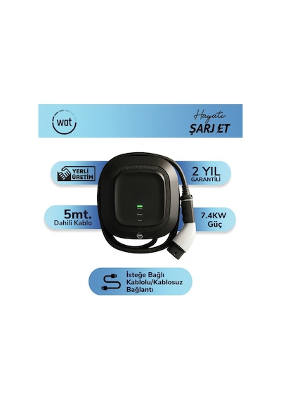 Wat Mobilite Aw 7,4 Kw Basic Elektrikli Araç Şarj İstasyonu 22 KW