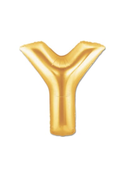 40" İnç 100 CM Y Harfi Folyo Balon Gold