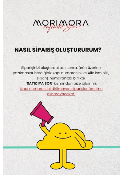 Kişiye Özel Mor Sarmaşık Çiçekli Kapı İsimliği Siyah
