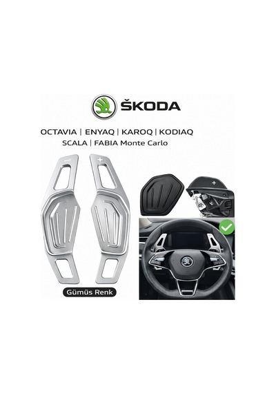 Skoda Scala F1 Paddle Shifter Gümüş Renk Gümüş
