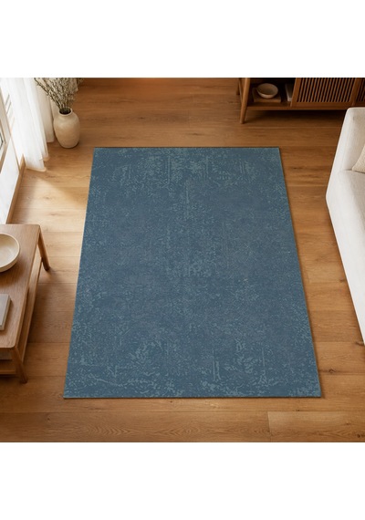 Kartela Halı Sina Halı Jüt Taban Dokuma Halı Mavi - 60 X 90 Cm