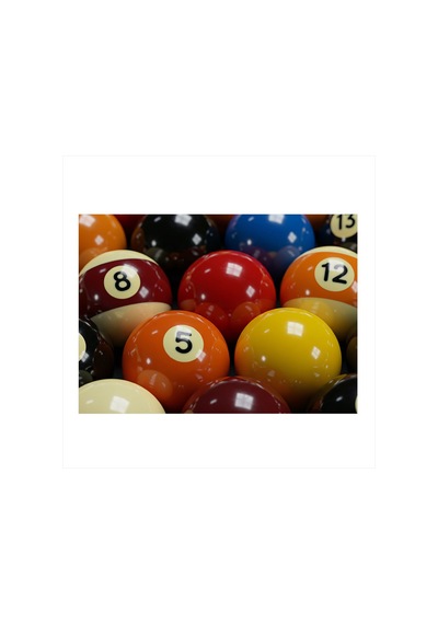 Bilardo Topları Renkli Hediyelik Ahşap Tablo