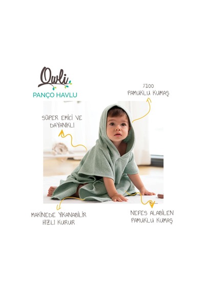 Owli Panço Havlu Mint Yeşili Standart