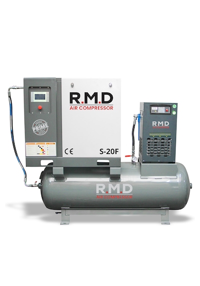 R.m.d Kompresör 20 Hp 500 Lt Depo Üstü Vidalı Hava Kompresör Seti - S-20f