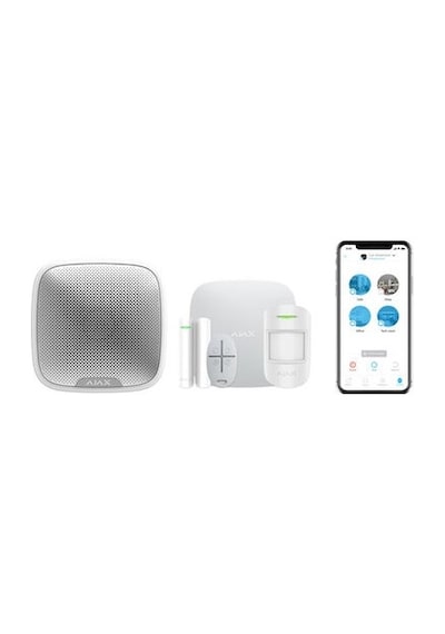 Ajax Kablosuz Alarm Seti - Hub+Dış Siren+M.Kontak+Pır+Kumanda