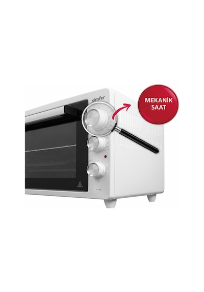 Simfer 3423 Beyaz 34 L Statik 4 Progamlı Mini / Midi Fırın