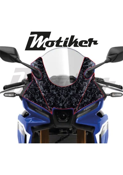 Yamaha Yzf R25 2025-2026 Model Ön Kafa Forget Karbon Tasarımı Sticker Etiket Modeli