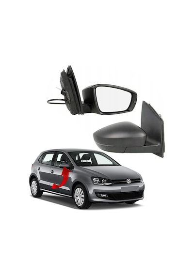 Vw Polo Sağ Ayna Komple Sinyalli İnce Soket 2010-2014 6R1857508C