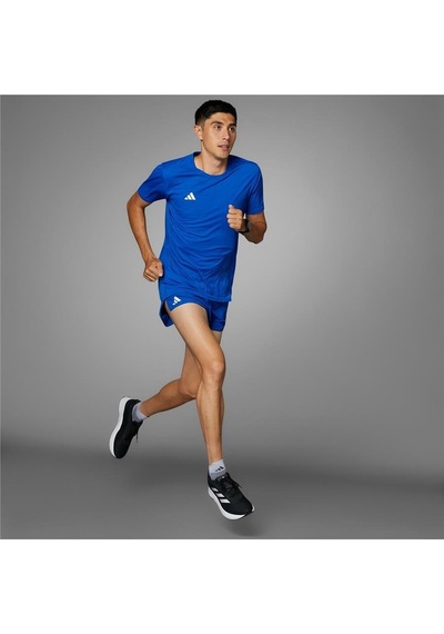 Adidas Erkek Mavi T-shirt Adızero E Tee It1469 Mavi