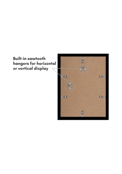Americanflat 23x30 Cm Resim Çerçevesi Siyah Set, Mat İle 15x23 Cm Veya Matsız 23x30 Cm, Pleksiglas Kapaklı Kolaj Çe