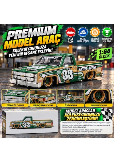 X Kaido House 1/64 Chevrolet Silverado Kaıdo Intimidator V2 Çok Renkli