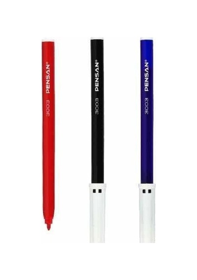 Pensan 3003 Ofis Tipi Keçeli Kalem 10'lu Kutu Kırmızı