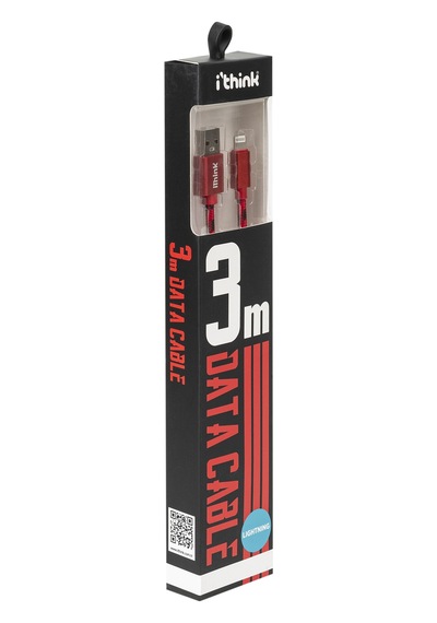 Ithink K30A 3 M Lightning Kablo Kırmızı