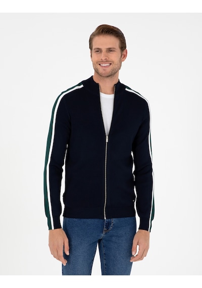 Pierre Cardin Erkek Lacivert Hırka Triko 50296447-vr033 Lacivert