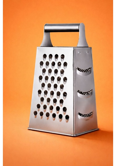 4 Taraflı Büyük Boy Paslanmaz Çelik Rende Metal Saplı Rende Çelik Diğer