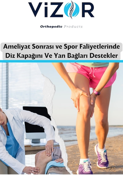 Patella Flexible Destekli Ligament Destekli Dizlik Menisküs Ameliyat Sonrası Siyah