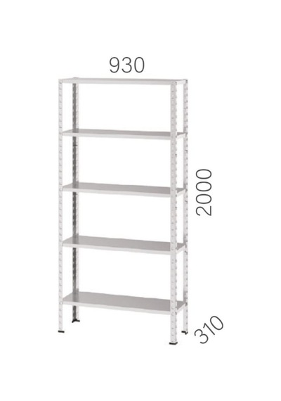 Galvaniz Raf 5 Katlı 930 310 2000mm-20931 Diğer