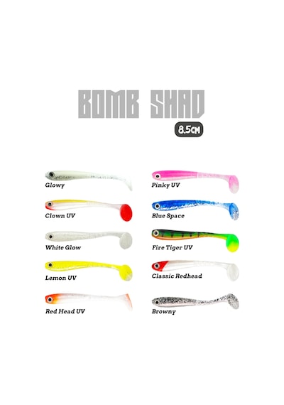 Fujin Bomb Shad 85 MM Slikon Balık