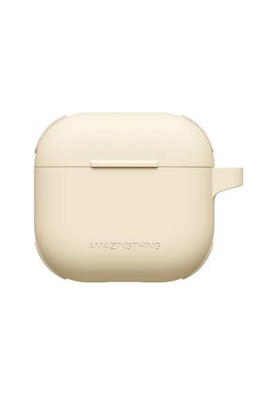 Apple Uyumlu AirPods 4 Kılıf Amazingthing Airbag Köşe Tasarımlı Omni Serisi Silikon Kılıf Desert Titanyum