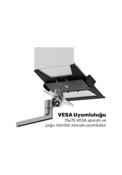 Npo Stdnbh6 11.6"-17.3" Notebook/laptop Tutucu Tepsi Vesa 75x75 Uyumlu Monitör Kolu Aparatı
