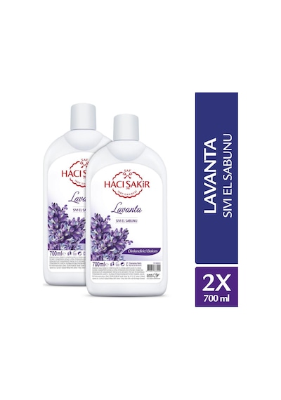 Hacı Şakir Lavanta Dinlendirici Bakım Sıvı El Sabunu 2 x 700 ML
