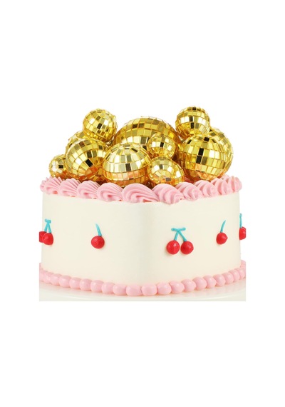 Disco Topu Aynalı Gold 4 Cm 12 Li