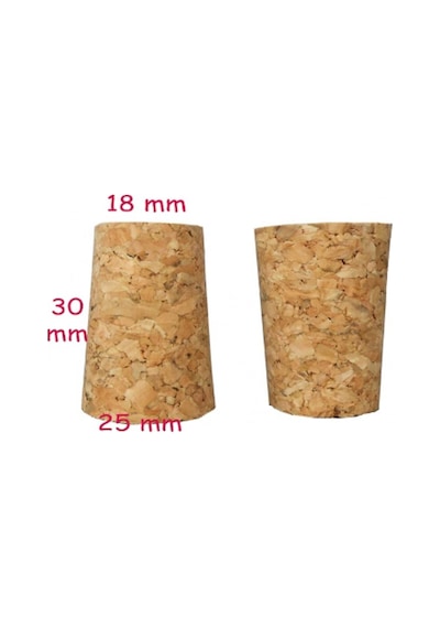 Platox 50 Adet Konik Mantar Tıpası Mantar Şişe 30*25*18 Çok Renkli