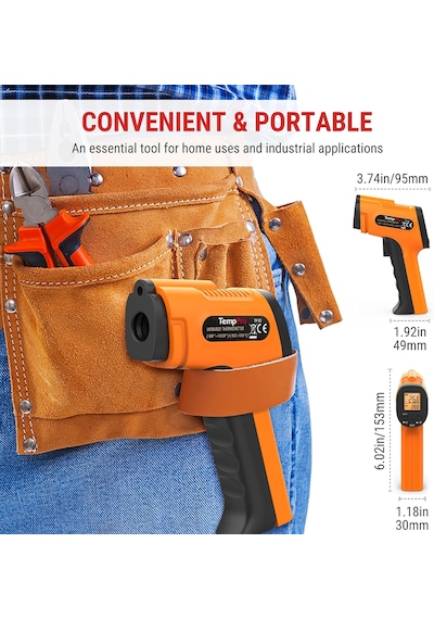 Thermopro Tp30 Yüksek Hassasiyetli Profesyonel Kızılötesi Termometre, -50 C İla 550 C -58 F İla 1022 F Ayarlan