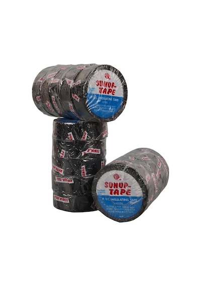Sunup Sn-27918 Siyah 0.13x18 Mm İzole Pvc Elektrikçi Bant 5 Li Paket İzola Band Elektrik Bantı
