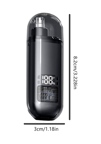 Mini Burun Kıl Tüy Alma Makinası Elektronik Burun Kılı Şarjlı Nose Hair Trimmer Dijital Ekranlı