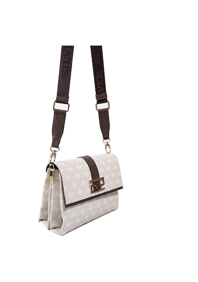 Silver Polo Sp1009 Kadın Çapraz Çanta Monogram Taş-kahve