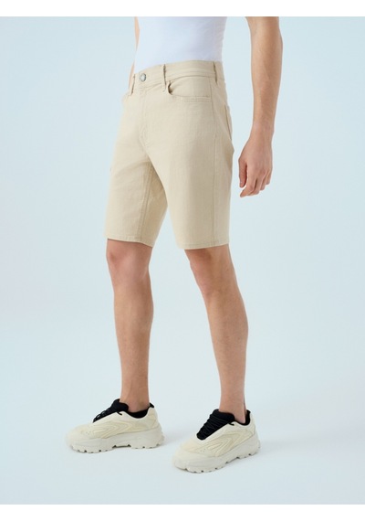 Regular Fit Erkek Şort Bej