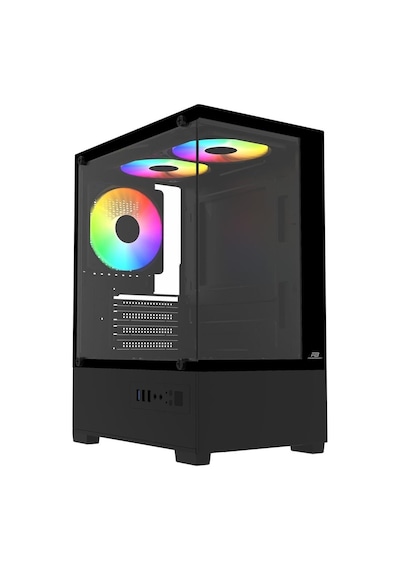 Powerboost Pb-m5001b 500w 3-12cm Rainbow Fanlı Usb 3.0 Seaview M-atx Gaming Siyah Kasa