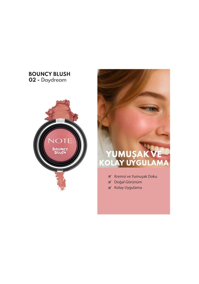 Cosmetics Bouncy Blush 02 Daydream Yumuşak Kremsi Allık